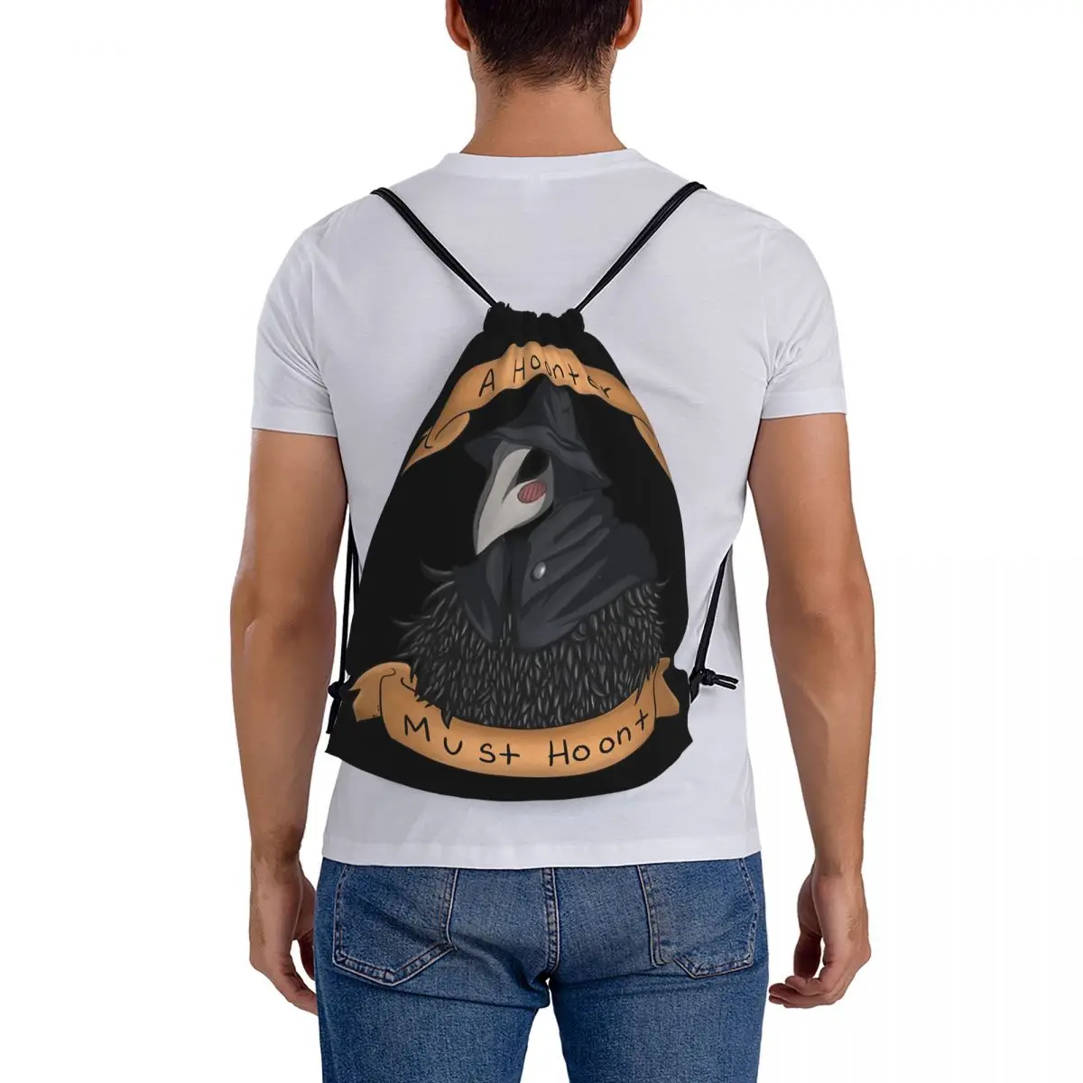 A Hoonter Must Hoont Gift Eileen The Crow Backpacks Drawstring Bags Drawstring Bundle Pocket Sports Bag Book Bags For Man Woman