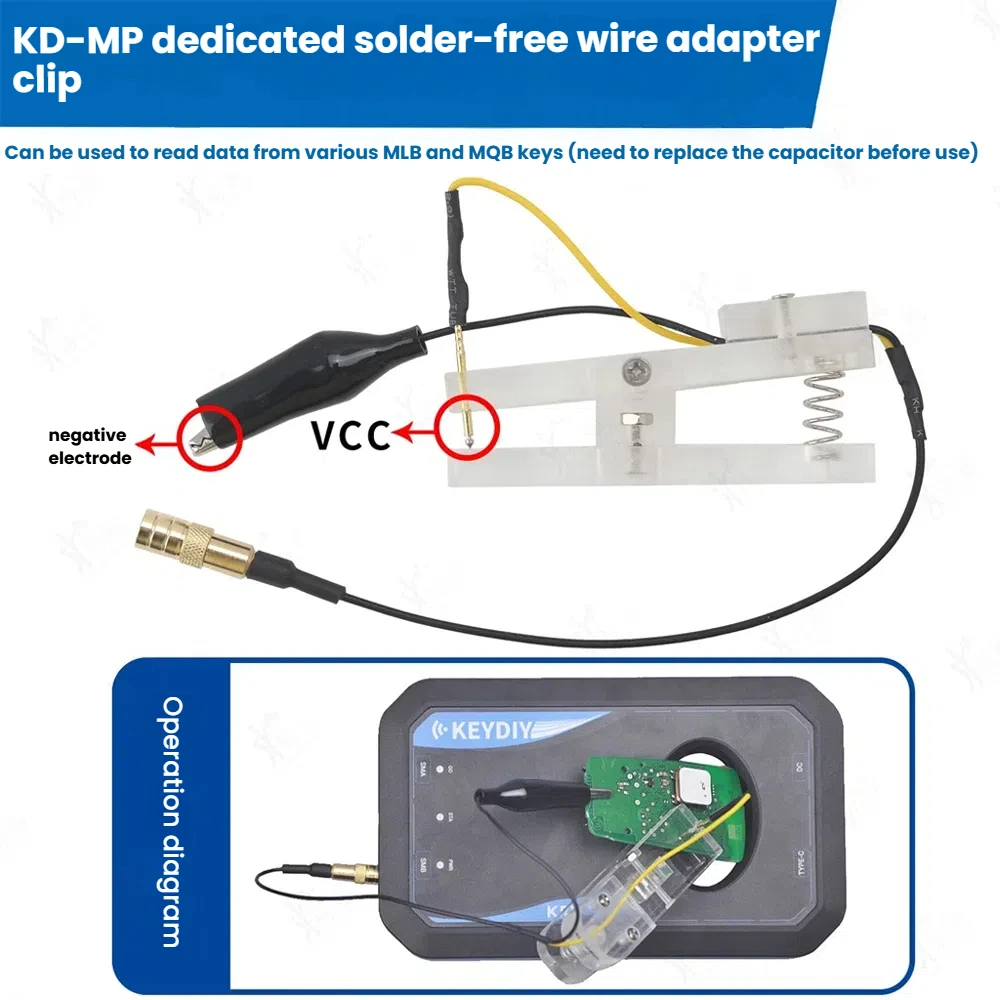 

KD MP-specific solder-free wire adapter clip For Vw MQB48 without disassembling the watch and adding a remote control key