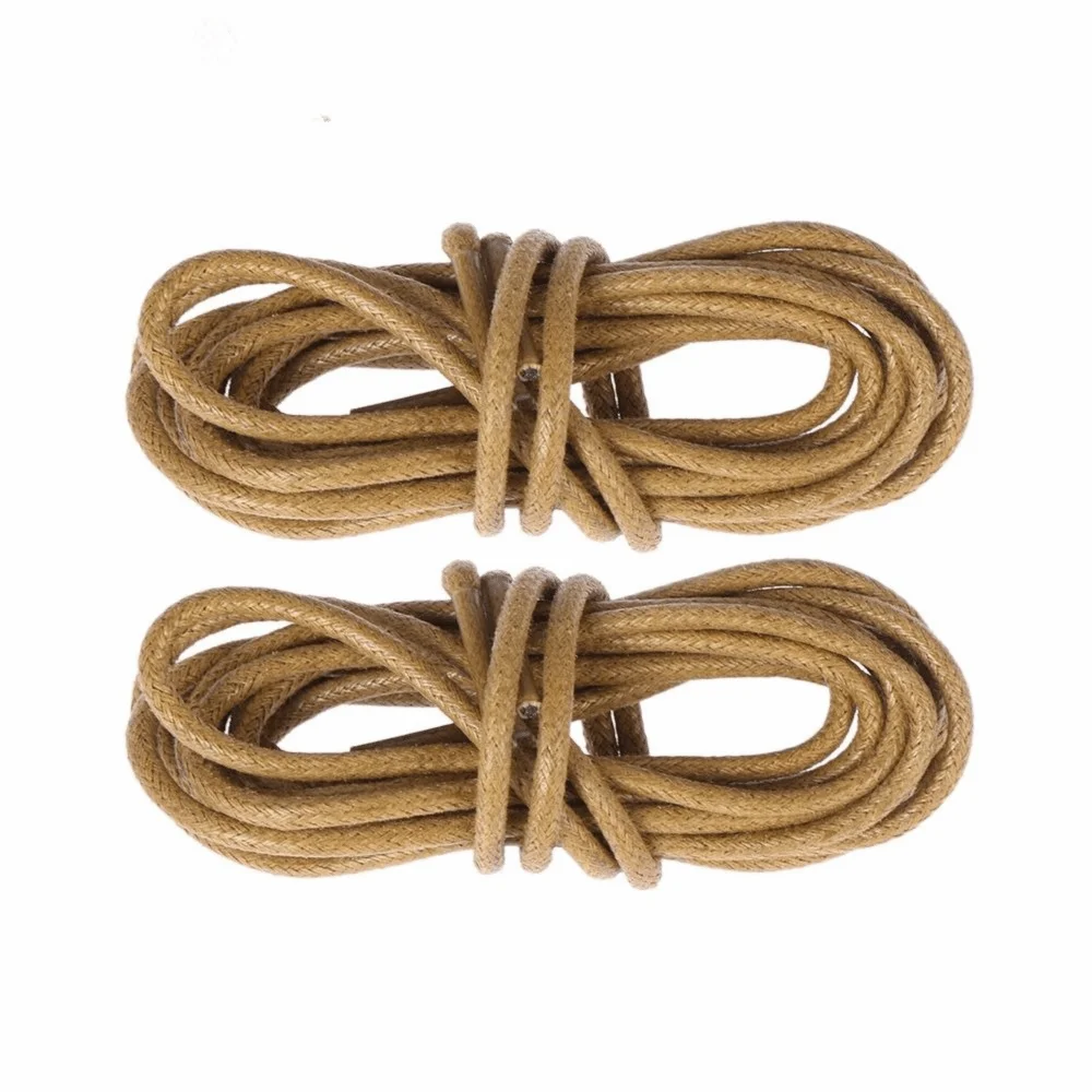 New Round Waxed Shoelaces Men Women 70/80/90/100cm Boots Laces Strings Shoes Accessories Sport Shoe