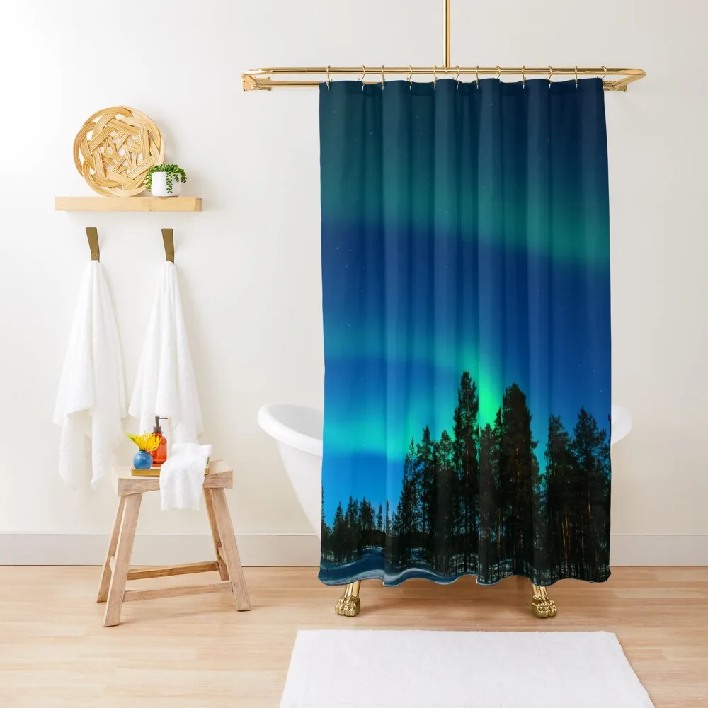 

Aurora Borealis Northern Lights Shower Curtain Bathroom Accessory For Bathroom Shower For Bathrooms Curtain