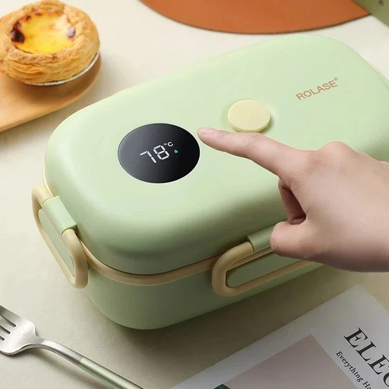 Youpin Wärmedämmende Lunchbox für Männer, Frauen, Kinder, intelligente Anzeigetemperatur, Bento-Lebensmittelbox, Kunststoffbehälter