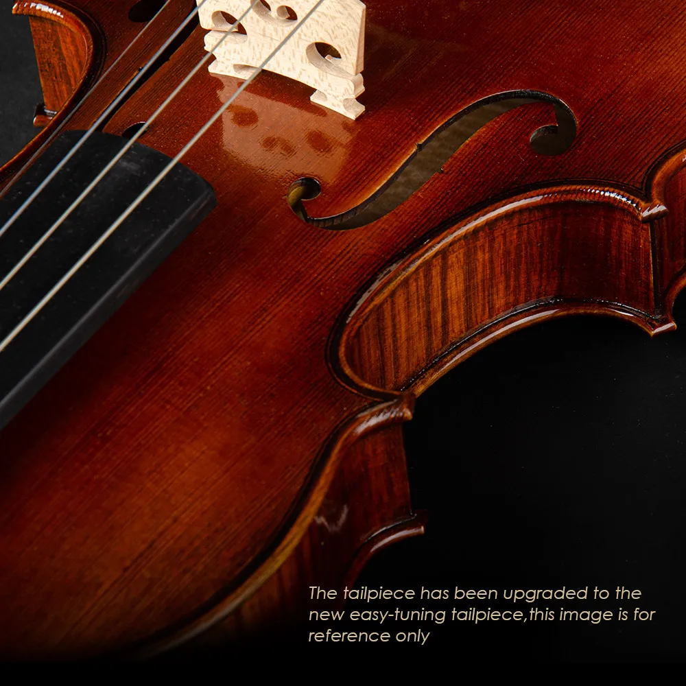 CHRISTINA Professional Violin S100B New Varnish Formula Retro Style European Spruce Two-piece Flame Maple with Ebony Fittings