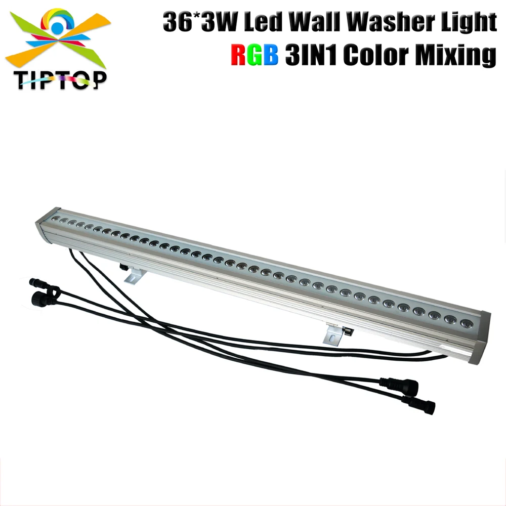 

TIPTOP Wholesale DMX512 Led Wall Washer Light 36x3W 3in1 Tricolor RGB Waterproof Rigid Bar Landscape Stage Club Bar Beam Light