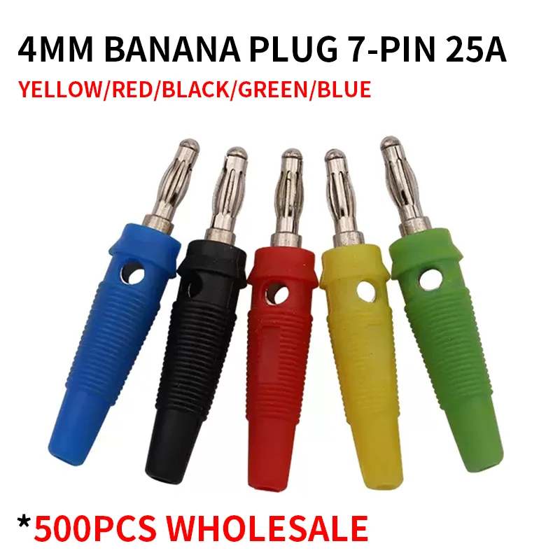 

20Pcs 4MM Banana Plug Soft Glue Solder-Free Lantern Banana Plug High Elasticity Multimeter Pen Plug