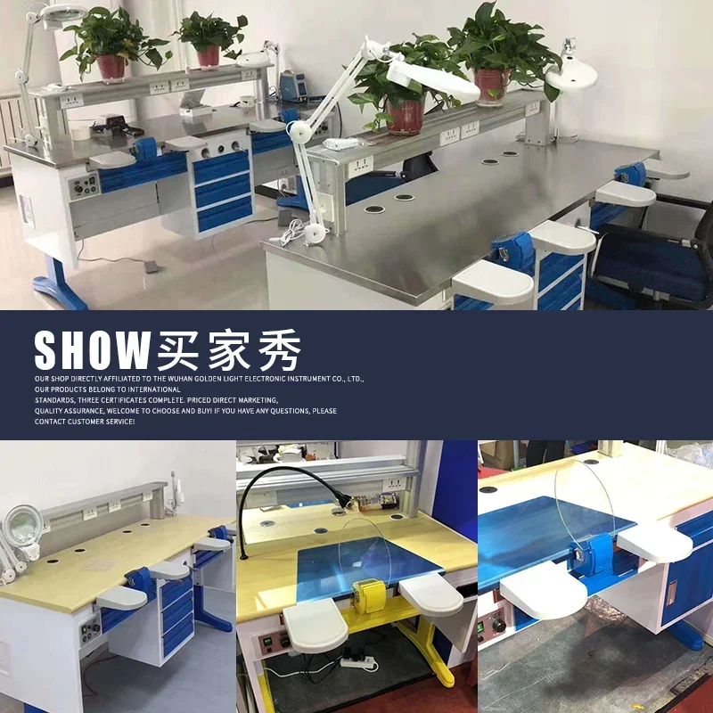 1.2 Single 1.8 meters Double operation workbench  Denture processing plant technician table