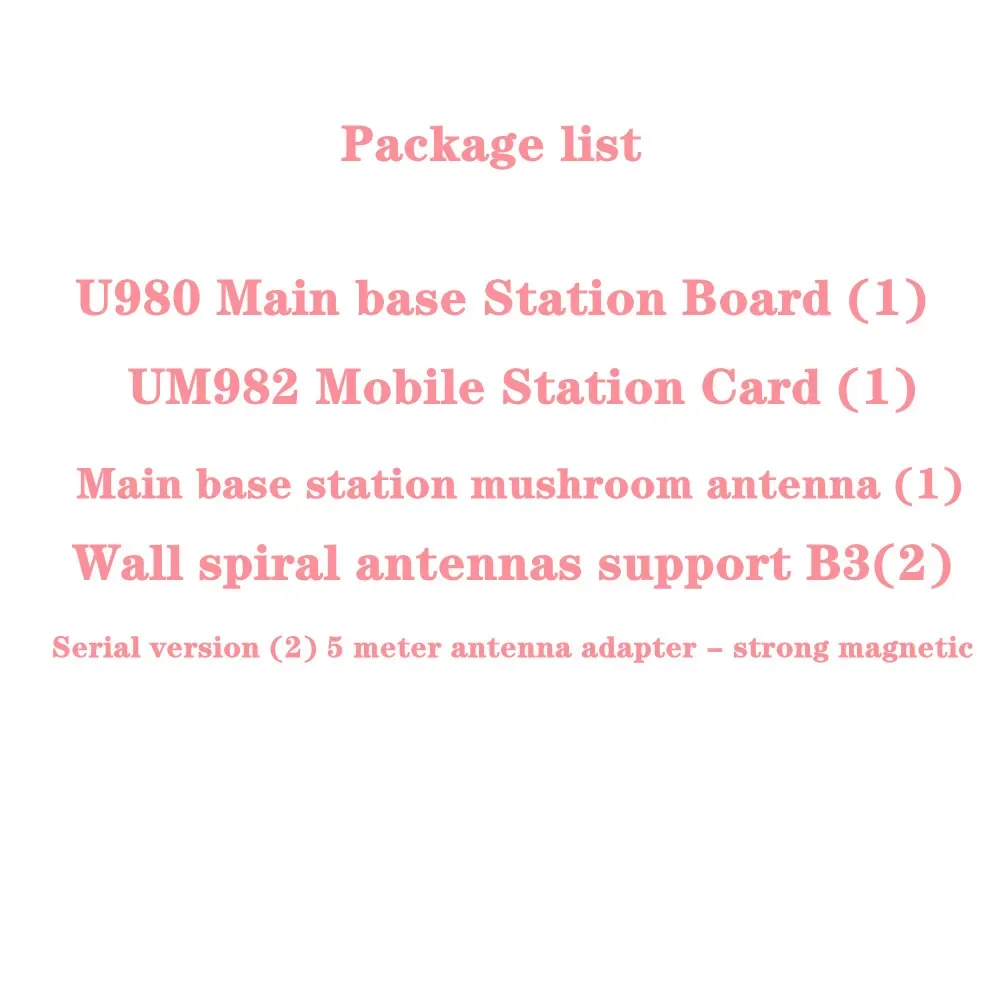 1LOT UM980 main base station board +982 Mobile station board + Mushroom head antenna + 4Wall spiral antenna and antenna adapter