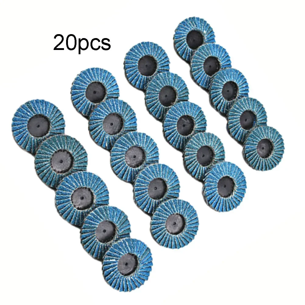 20pcs 50mm Grinding Wheels Flap Discs Sanding Disc 40grit Grinding Wheels Blades For Angle Grinder Wood Cutting  Abrasive Tool