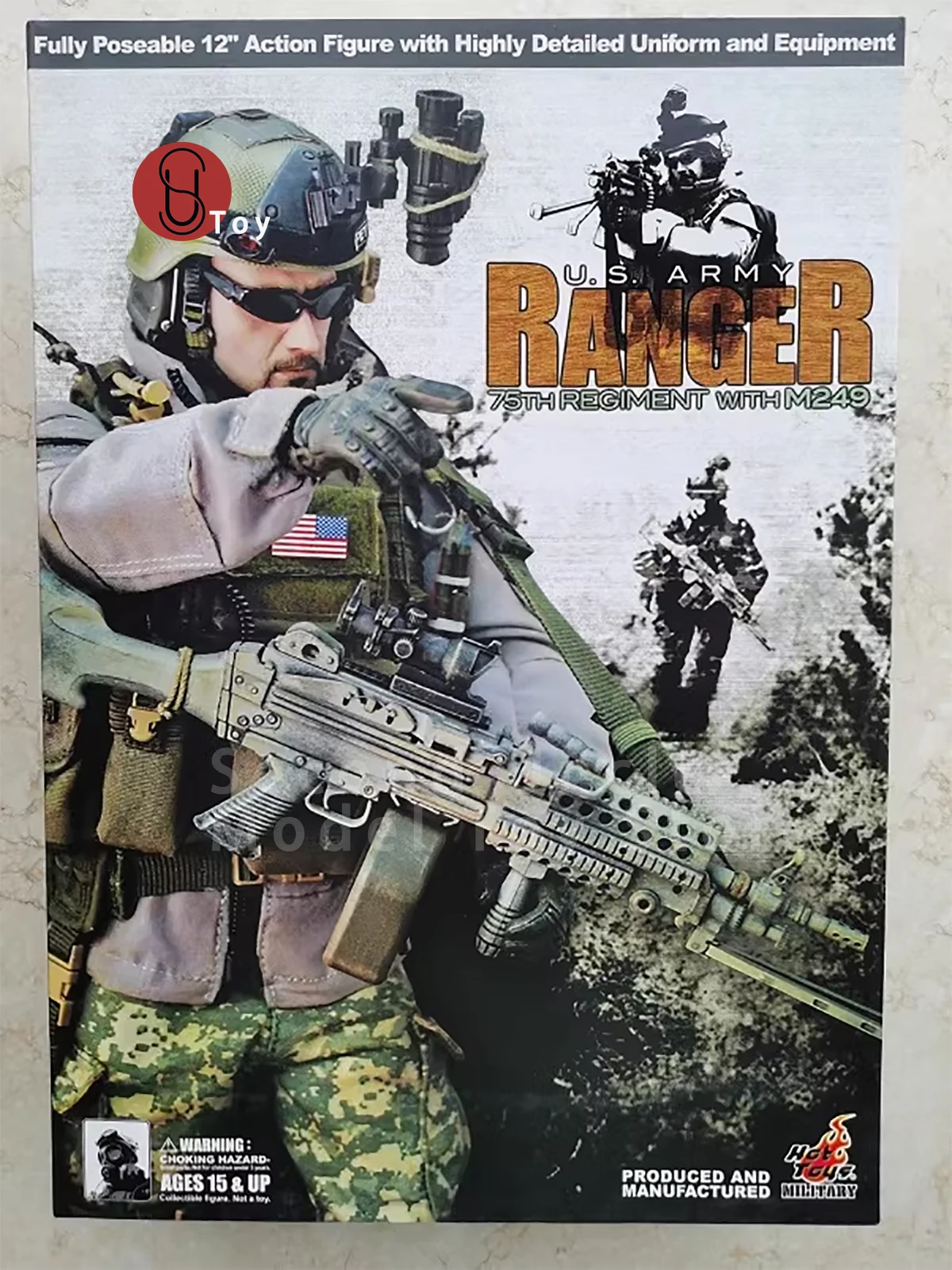 

HOTTOYS HT USMC 1/6 US ARMY RANGER With 75th Regiment With M249 Male Soldier Action figure Full Set Collectible Model Toys