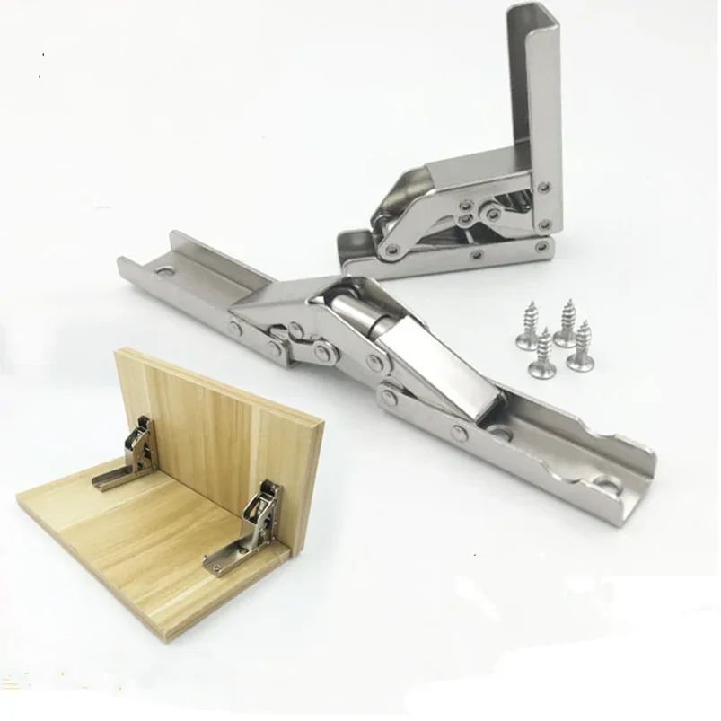8pcs Shelf Bracket 90 Degree Folding Hinge Support Combination Hidden Combination Hidden Bracket Table Holder Furniture Parts