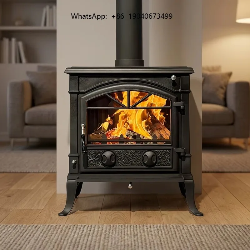 Vintage Classic Elegant Appearance Cast Iron Appliance Villa Interior Decoration Heating Stove cxl