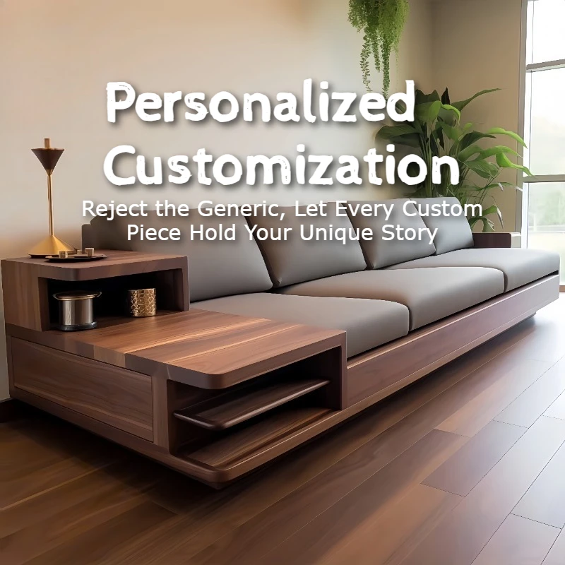 

Straight Row Sofa House Decoration Luxury Modern Couch Corner With Sleeping Function Frame Solid Wood Furniture Living Room