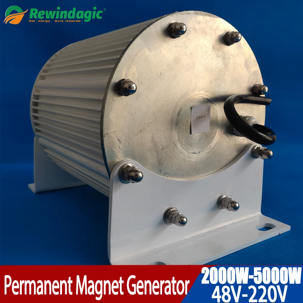 gerador de ima permanente sem engrenagens usado para turbina eolica turbina de agua velocidade baixa de rpm 2000w 3000w 4000w 5000w 48v 96v 120v 220v 01