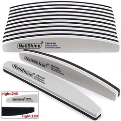 5pcs Sponge Block Nail File 180/240 Gray/Black Boat Nail Buffer Gel Polish Lime a Ongle Sanding Buffer Manicure Tools Supplier