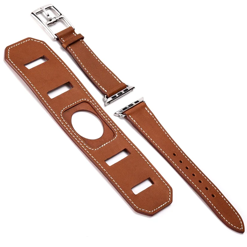 Strap for apple watch band 45mm 49mm 44mm 40mm 38MM 42mm Genuine leather bracelet watchband iwatch series 8 7 6 SE 5 4 3 Ultra