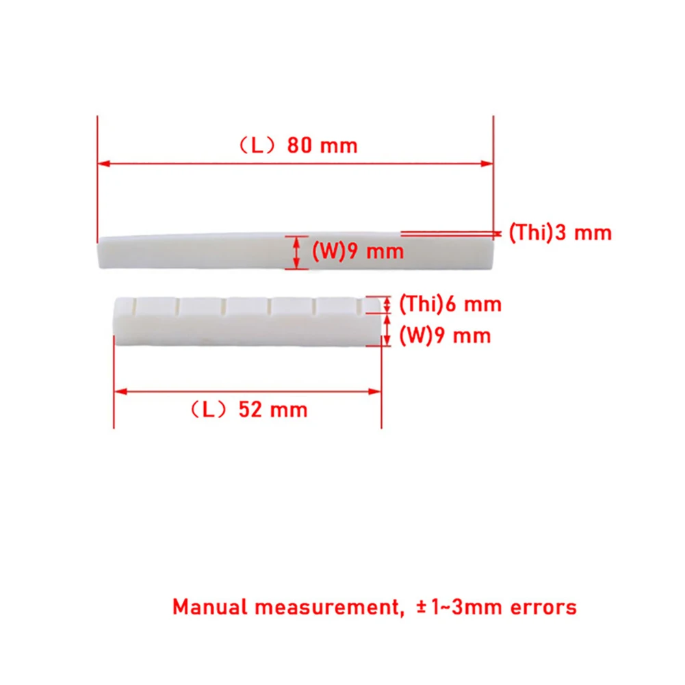 6 String Bone Classical Guitar Bridge Saddle And Nut White Bone Bridge Replacement Parts 80mm 52mm Real Bone Guitar Nut Saddle