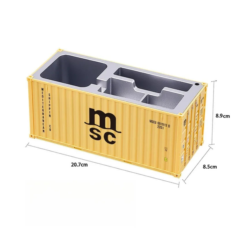 1Pcs Simulated Ocean Freight Container Model Pen Holder Storage Box New Plastic Storage Box Desktop Storage Rack