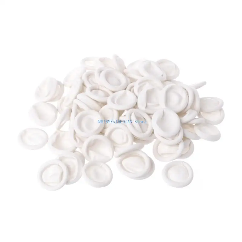 C1FE Pack Of 50 Disposable Latex Finger Cots For Dust Protections And Enhanced Great Grip for Precise Jewelry Repair Tasks