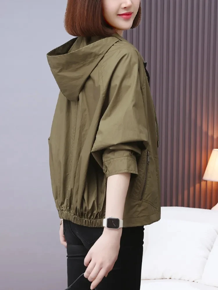 2023 New Year Popular New Windbreaker Coat Women's Spring and Autumn Thin  Little Frock Jacket Sunscreen Explosion Tops