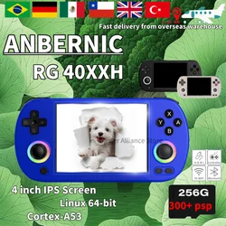 ANBERNIC RG40XX H RG 40XXH Retro Handheld Game Console Video Game Console 256G PSP Games 4.0-inch IPS Screen Linux System Gifts