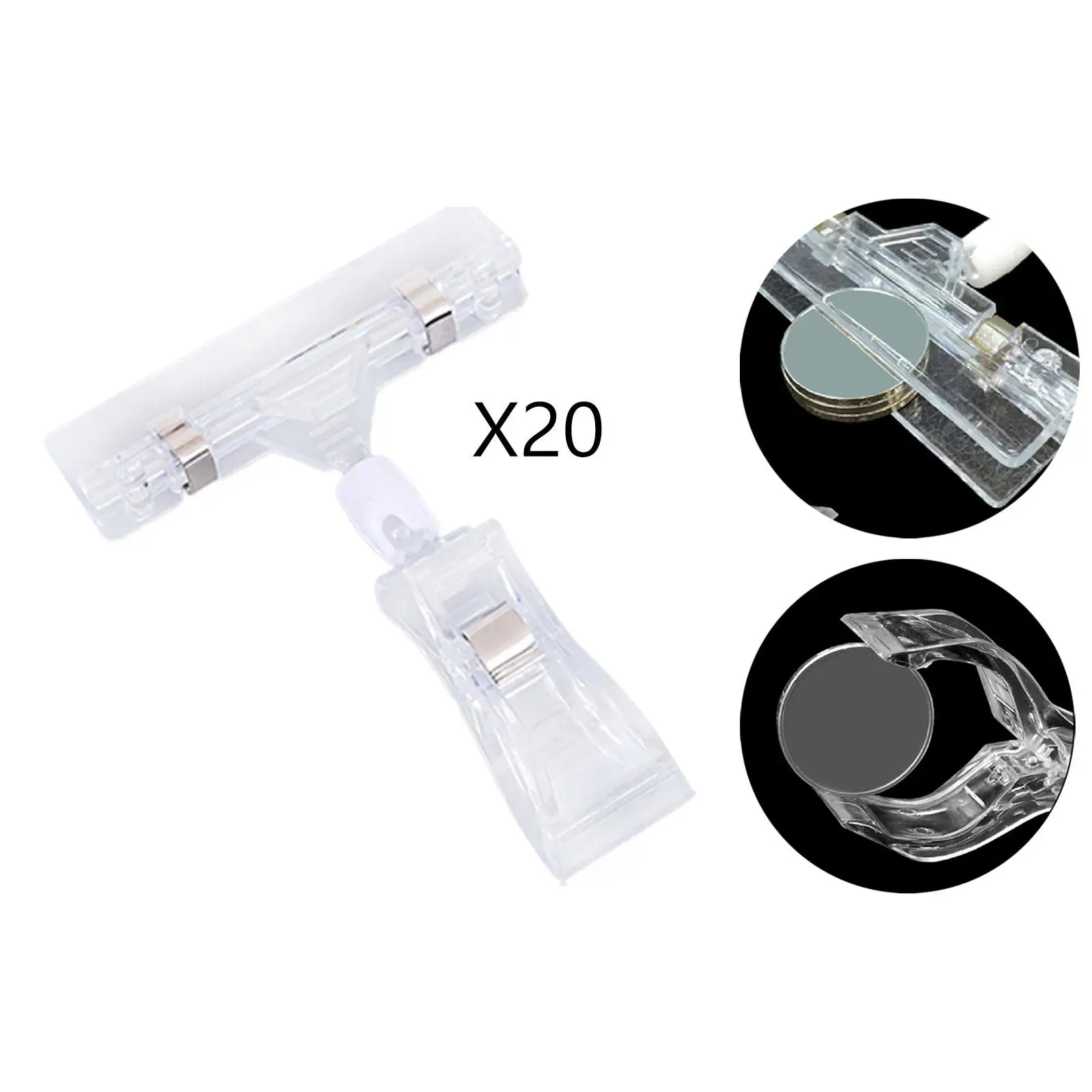 

20x Merchandise Sign Clips Sign Holder Clamps for Exhibition Shops Business