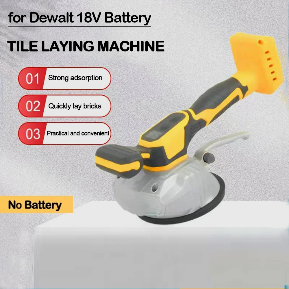 Tile Tiling Machine 8 Gears High Loading Capacity Wall Floor Tile Laying Vibrating Tool Fit Dewalt 18V Battery(No Battery)