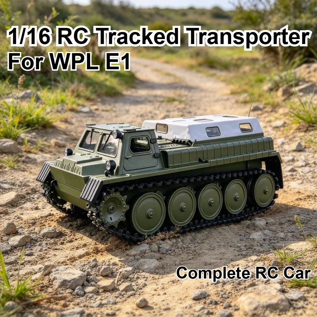 1/16 RC Tracked Transporter For WPL E1 Custom Model Number Full Proportional Off Road Crawler Electric RC Hobby Model Toy