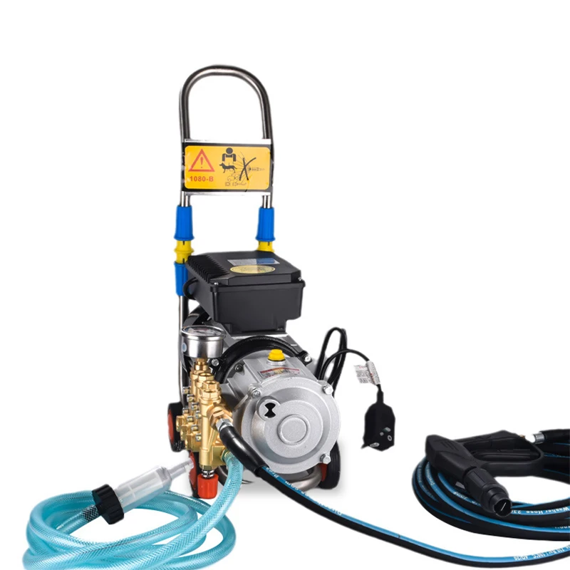 220V High Pressure Washer Household Mobile Convenient Car Washing Machine Brush Pump Pure Copper High Power Car Wash Equipment
