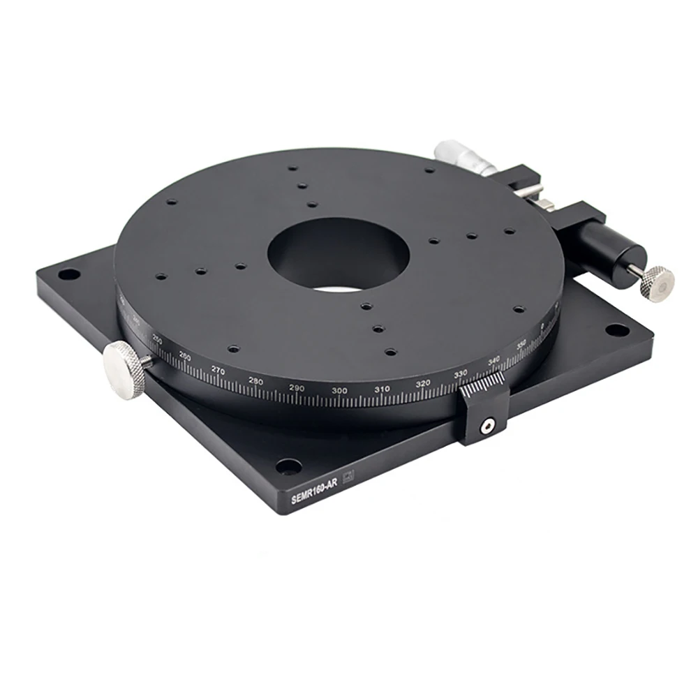 

Высокоточная ручная поворотная платформа 158 мм – SEMR160-AR, черный анодированный алюминиевый сплав, 360° ° Скользящая платформа