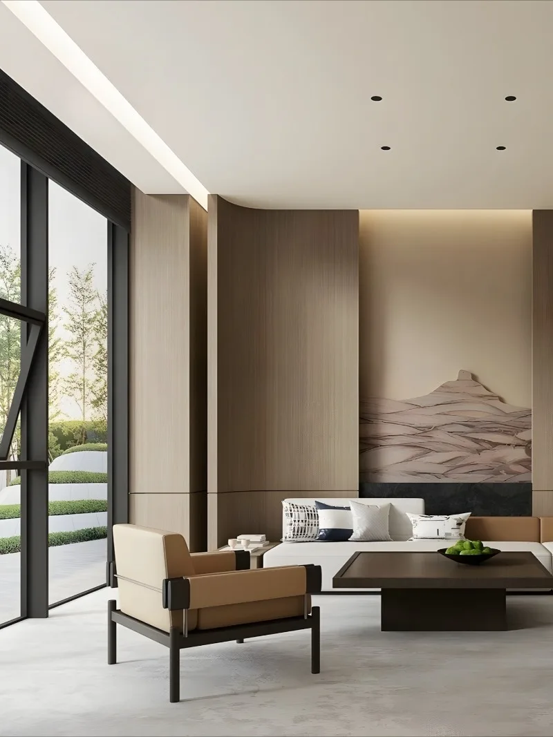 

Modern sales office negotiates table combination, hotel clubhouse lobby meeting sofa chair