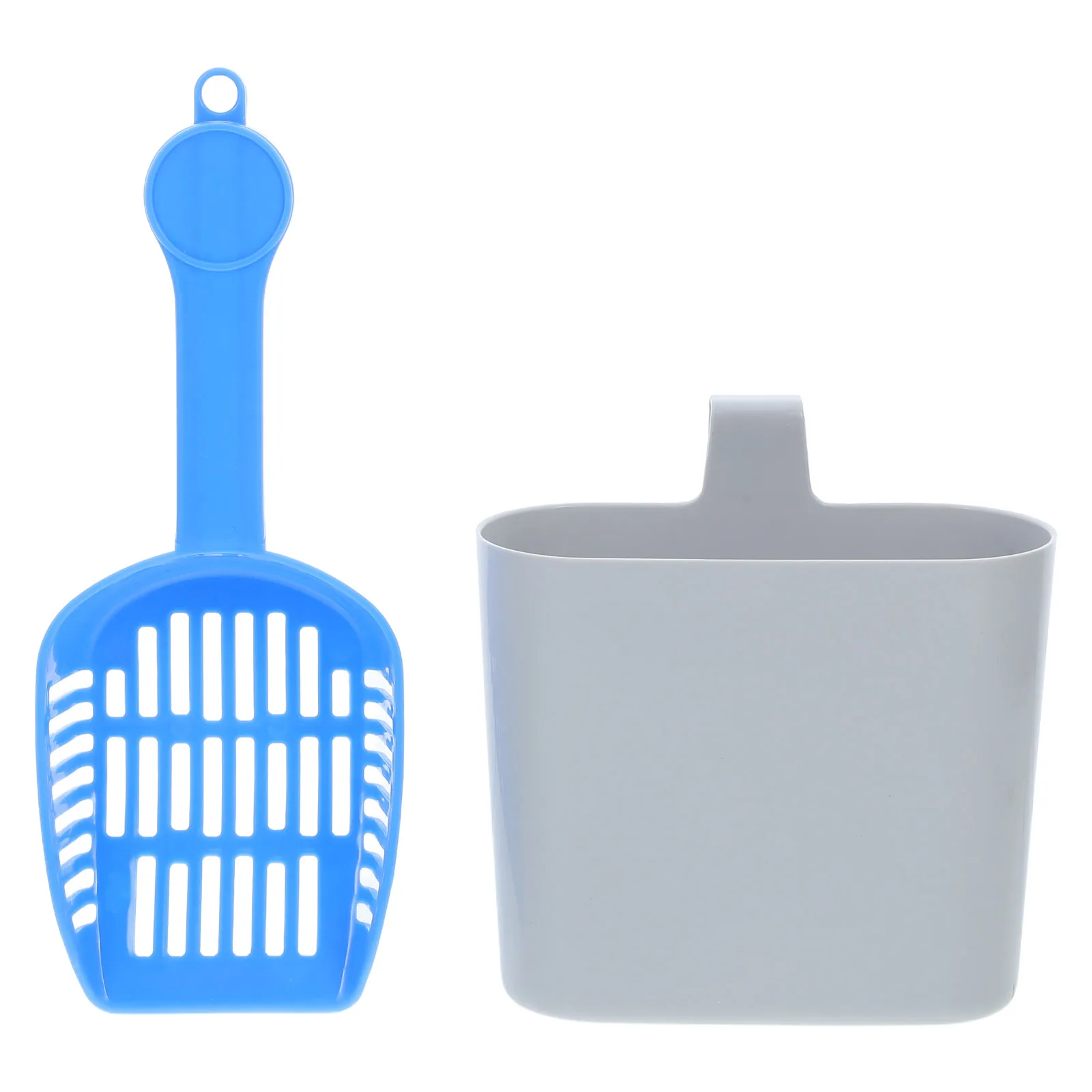 

2pcs Cat Scoop Set Heavy Duty ABS Long Heavy Cat Litter Scooper Handle Mesh Design Litter Sifter Waste Removal Pet Supplies