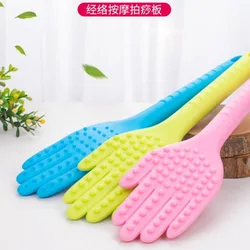 مساج Silicone Meridian Slap Board Gua Sha Plate Beating Massage Bat for Back Body Massager Detox Massage Stick Blood Circulation