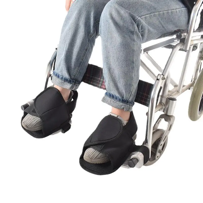 

1 Pair Wheelchair Fall Prevention Restraint Shoes Wheelchair Professional Accessories Fixed Shoes for The Elderly and Disabled