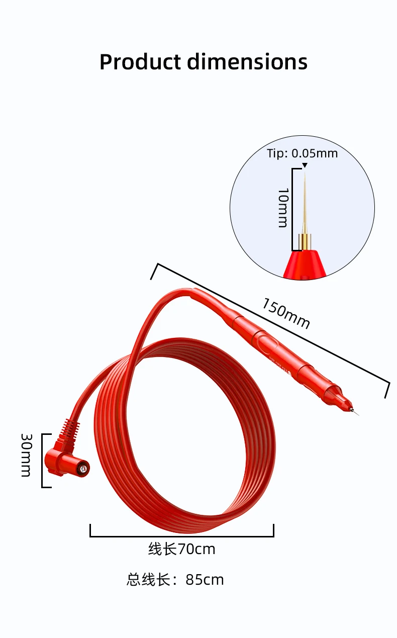 Universal Multimeter Test Führt 2000V 20A Frühling-typ Austauschbare Sonde Test Linie Teleskop Multimeter Sonde Test Linie – Detail 12