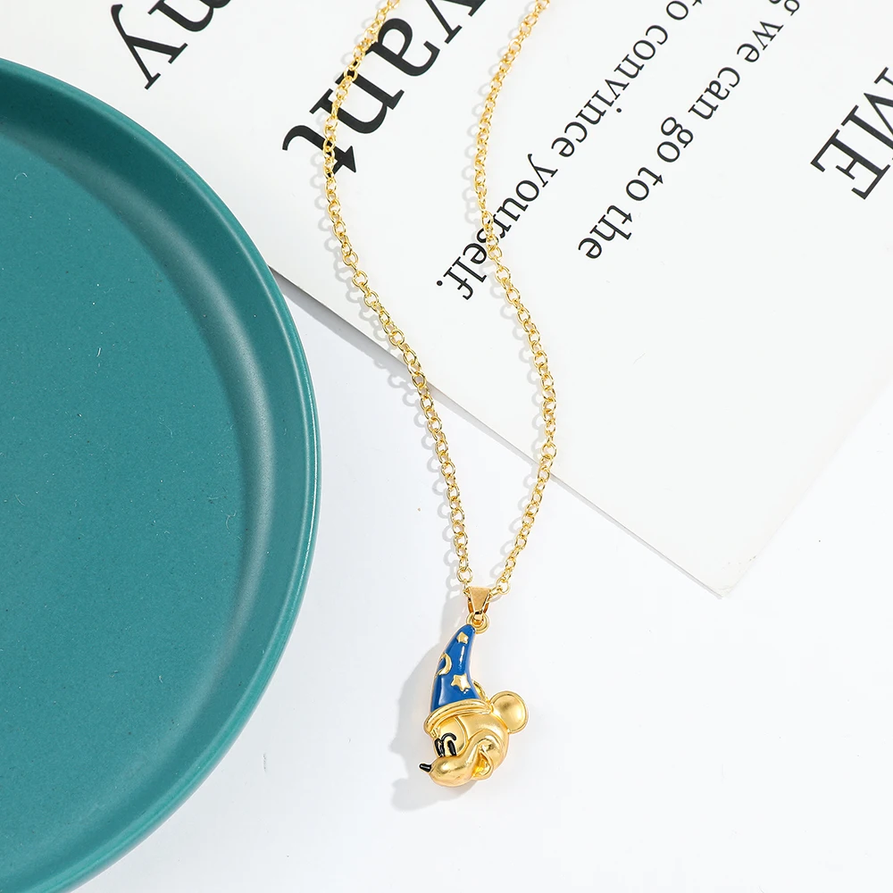 Disney Mickey Mouse Necklace Cute Cartoon Creative Necklace  Men Women Holiday Party Jewelry Gifts