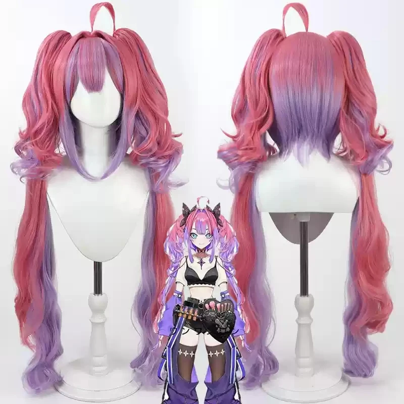 

NEW Hololive VTuber Kikirara Vivi Cosplay Wig Heat Resistant Synthetic Hair Halloween Party Role Play + Wig Cap