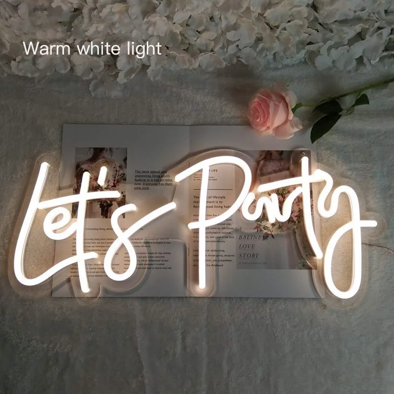 Imagem -05 - Feliz Aniversário Led Neon Sign Light Tamanho Grande para Party Wall Decor Neon Sign Personalizado Transparente Acrílico Wedding Bar Home Decor