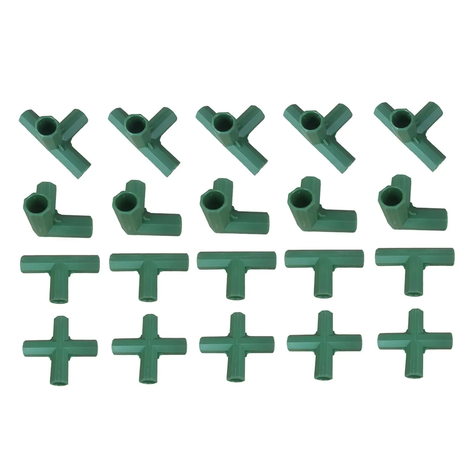 Set of 20 Greenhouse Building Fittings Frame Connectors for Flower Stands Greenhouse Bracket Gardening Awning Joints