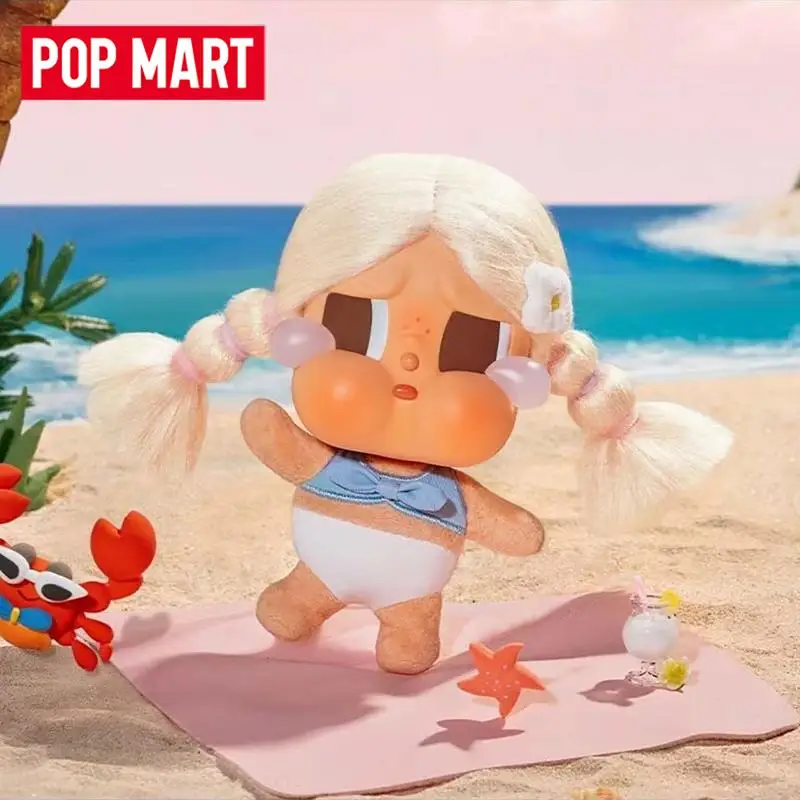 POP MART CRYBABY Seria Vacation Mode On Figurki Winylowe Blind Box Mystery Box Zabawki Kawaii Ozdoby Figurki Dekoracje Domu Model na Biurko