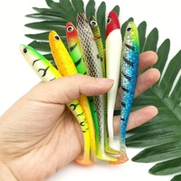 2pcs 12.5cm/10g Fishing Lures, Soft T-tail Bait, Artificial Swimbait, Outdoor Fishing Accessories