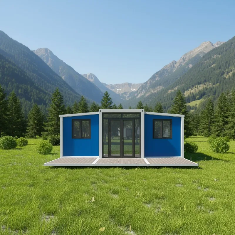 Luxury 20ft Expandable Container House Modern Double Wing Prefabricated Living Villa Portable Modular Tiny Home Cabin Kit