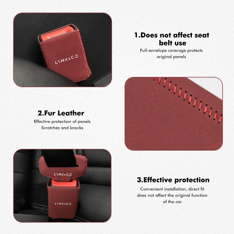 مشبك حماية إبزيم حزام مقعد السيارة ، غطاء مضاد للتصادم لـ LYNK & CO 01 05 03 09 02 04 06 07 PHEV 09 MHEV ، 2 #5