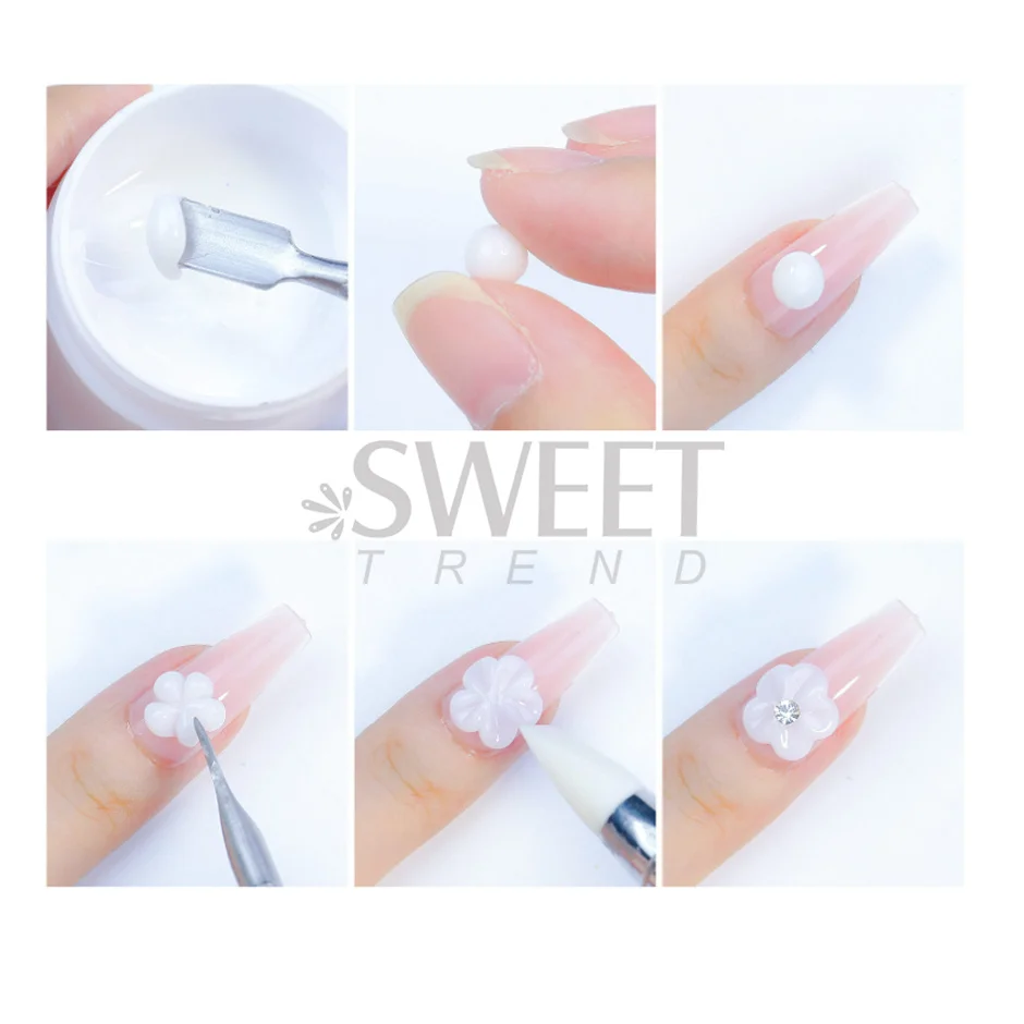 15ml Gel per estensione solido a mano antiaderente Costruzione rapida Intaglio Fiore Nail Art Prolungare Estendere Gel Acrilico Smalto per unghie Manicure