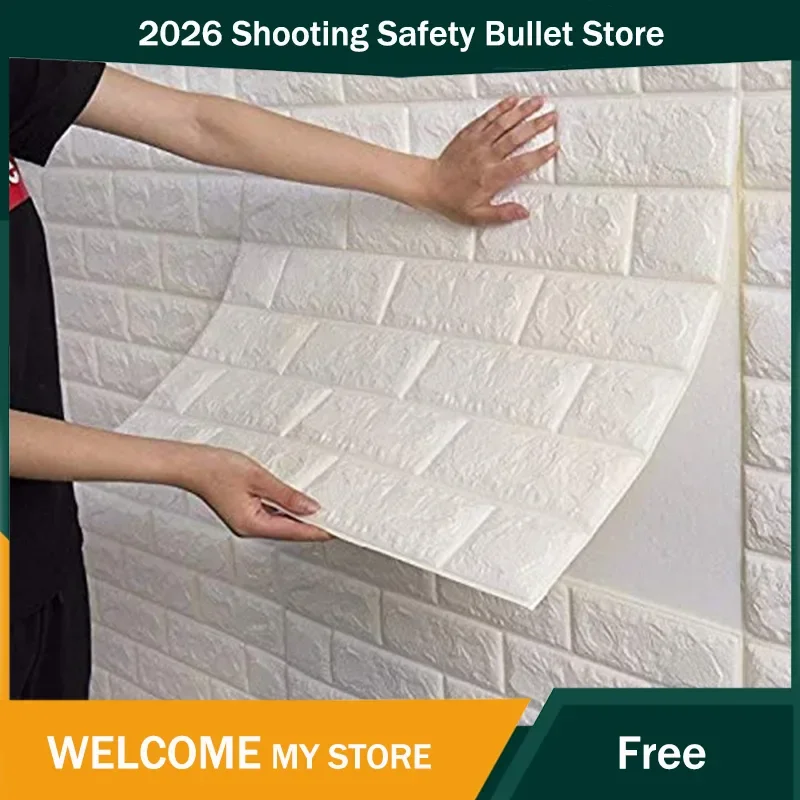 

70cm High quality DIY 3D Wallpaper Moisture Proof Modern Home Decoration Self-adhesive Waterproof Wall Stickers Brick Pattern