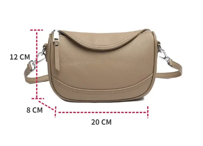 ladies\' small Saddle Bag Youthful and Fashionable Temperament Women\'s Handbag Genuine Leather Shoulder Crossbody phone Bag