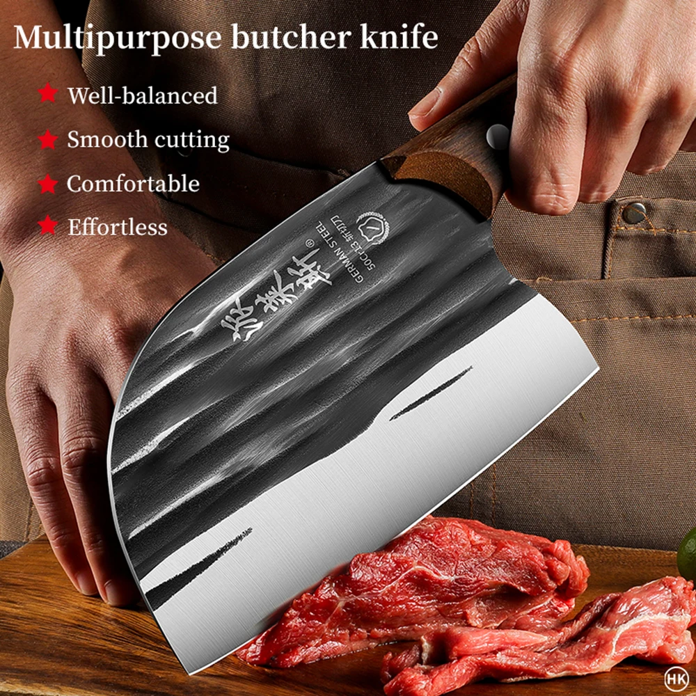 

A kitchen knife that can be used for both cutting and chopping at home. Cooks use ultra fast and sharp knives to cut vegetables,