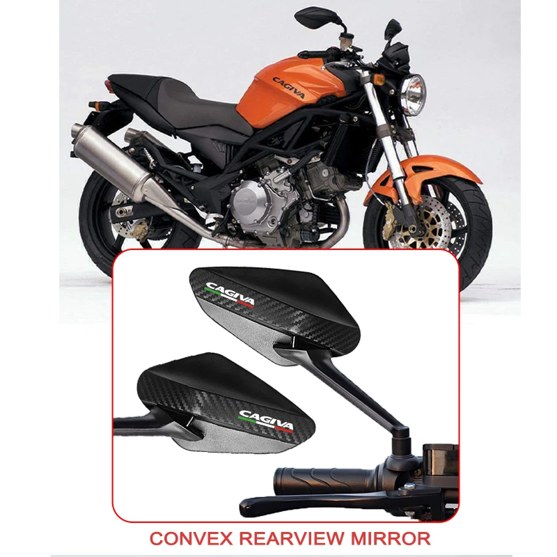 2 unids/par espejo retrovisor gran angular antideslumbrante antivibración para motocicleta para Cagiva Mito 125 Raptor 650 1000 Canyon 500 Navigator
