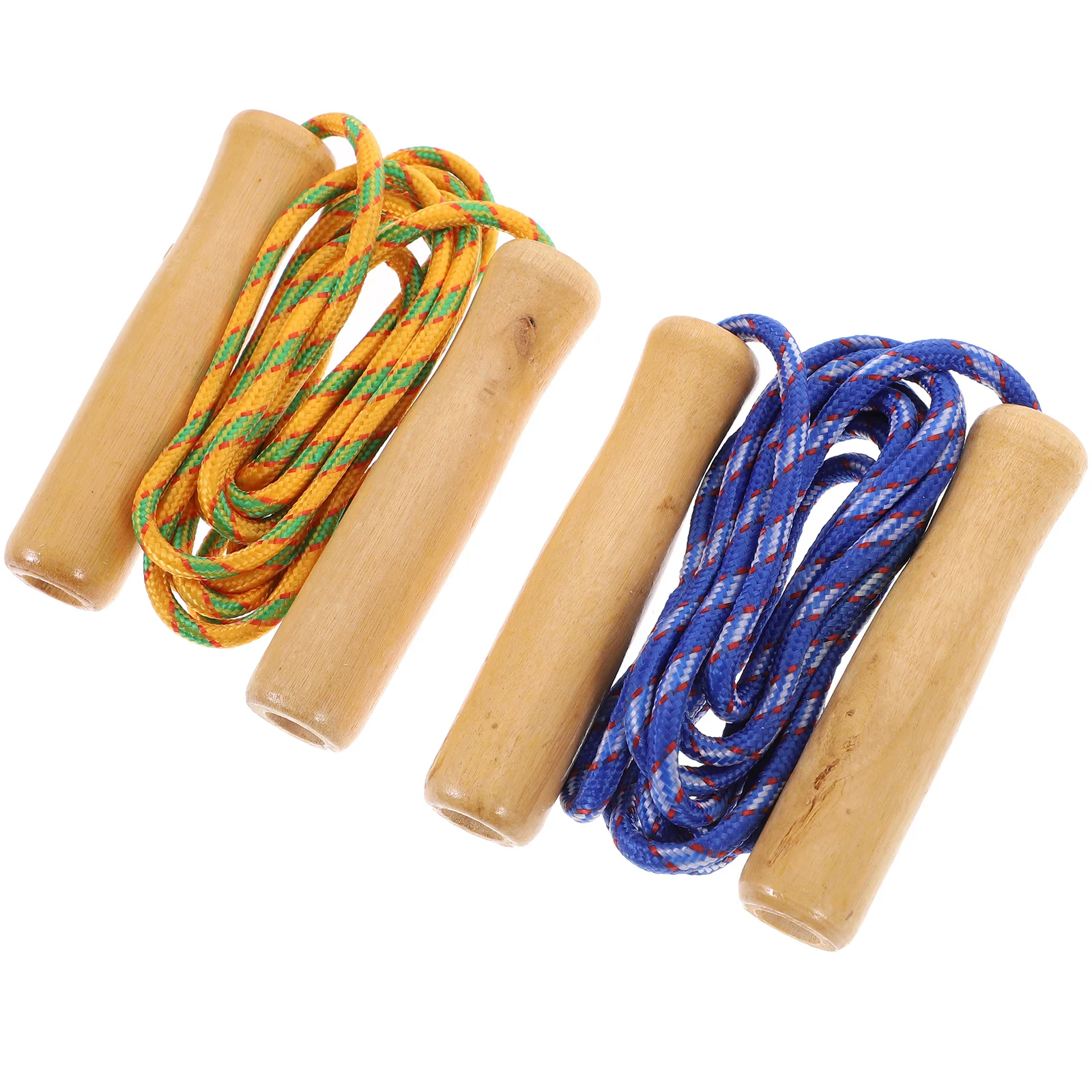 

2.5M Kids Jump Rope Wooden Handles Durable Skipping Rope Children Non-Toxic Bpa-Free Pvc-Free Sports Fitness Training Equipment