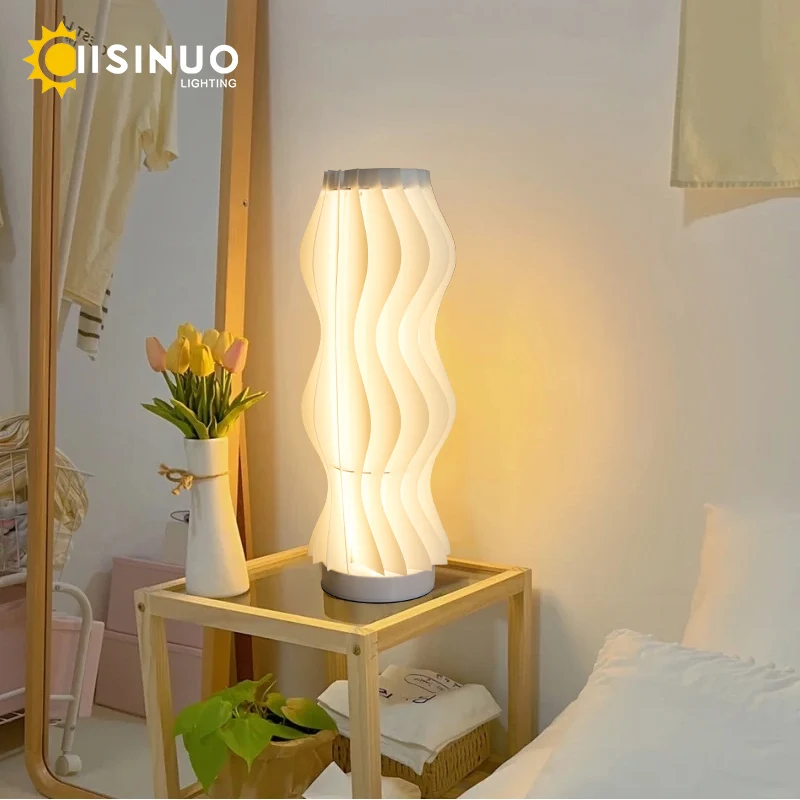 Creative Grass Skirt Design Floor Light Inspired Nightstand Lamp Home Bedside Aesthetic Mood Light for Bedroom Studio Decoration