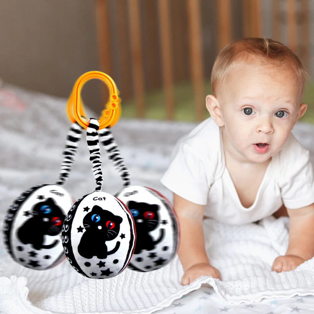 Hoog Contrast Vormen Set Baby Speelgoed Zwart & Wit Kinderwagen Hangend Speelgoed Aangenaam Wind Bell Rustgevende Baby 'S Emoties Tools