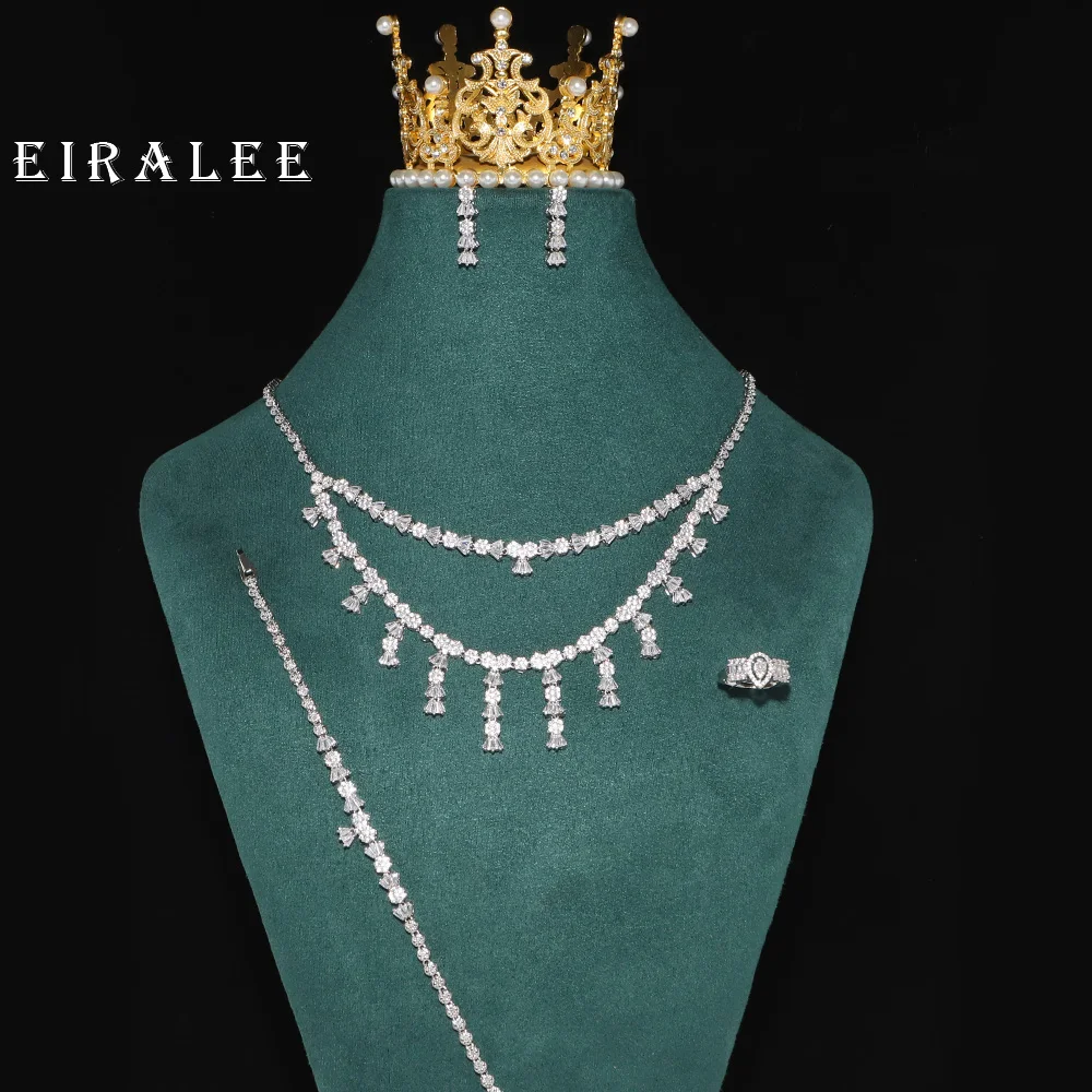 

Eiralee Hot Sale Women Fashion Jewelry Set For Wedding Engagement Cubic Zirconia High Quality Gift Beautiful Bridal Ring Jewelle